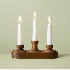 Hearth & Hand with Magnolia LED Window Candelabra Faux Wood Finish NEW Christmas